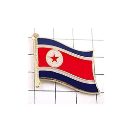 North Korea Flag Deluxe Thin Catch, Democratic People's Republic of Korea NORTH KOREA FLAG Pin Badge Pin Badge
