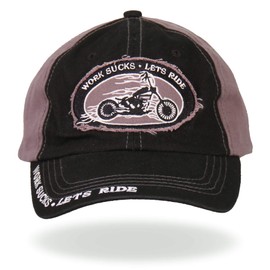 Hot Leathers - BCA1010 Work Sucks Motorcycle Ball Cap (Multi)