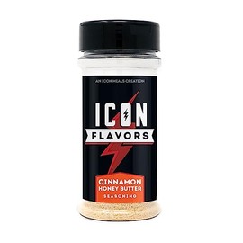 ICON Meals Gluten Free Zero Calorie Seasonings, Meal Prep, Flavor Enhancer, Keto Approved, Real Ingredients, Amazing Taste, Low Carb (Cinnamon Honey Butter)