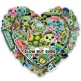 MONIZY Turtle Stickers 50 Pieces Vinyl Waterproof Decal for Laptop Water Bottle Phone Car Window Bike Motorcycle Stakeboard Scrapbook Turtles Sticker Gifts for Kid Teen Adult