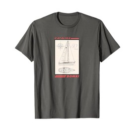 Catalina 30 MKI Sailboat Line Drawing T-Shirt