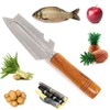 Honbay Sharp Multifunctional Stainless Steel Wooden Handle Knife Fruits Peeler