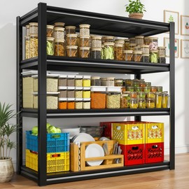 Raybee 40" W Garage Shelving 4 Tier Storage Shelves Heavy Duty Shelving 2000 LBS Adjustable Metal Shelves for Garage,Basement, Warehouse, 40" W x19 D x57 H