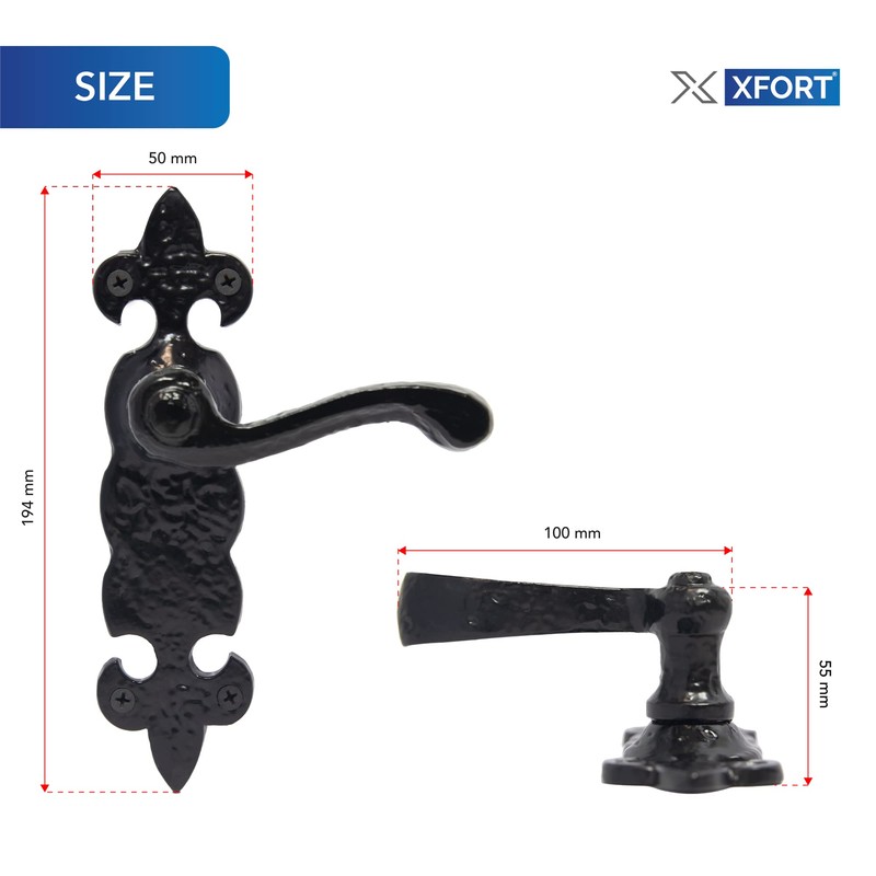 XFORT XFORT Smithy's Range Fleur De LYS Lever Latch Solo
