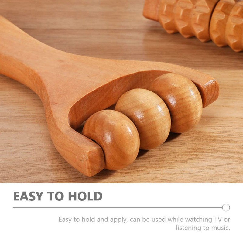 Healvian 3-Piece Massage Roller Set Wooden Foot Massage Trigger Point