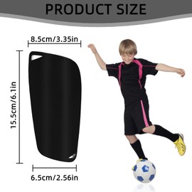 Football Kids Shin Pads, Insert-Type Sturdy Shin Guards for Pupils, 1 pair 6-12 Years Kids Shin Pads for Football Games, Protective Equipment for Soccer