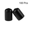 TA-VIGOR 100Pcs Rubber End Caps, 12mm ID Round Flexible Screw