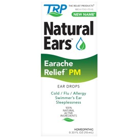 The Relief Products PM Earache Relief - 100% Natural Active Ingredients - Nighttime Formula to Soothe Ear Discomfort - Ear Drops 0.33 Fl Oz