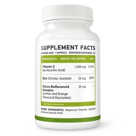 MFL VITAMIN C 1000MG + ZINC 25MG | IMMUNE SUPPORT | 120 Veggie Capsules