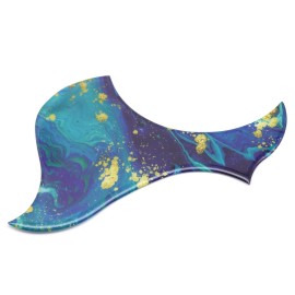 Unbranded Hummingbird Type Thickened Self Adhesive Acoustic Guitar Pickguard Ocean Pattern
