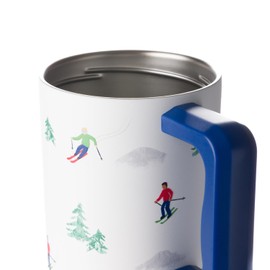 Simple Modern 30 oz Tumbler with Handle and Straw Lid | Insulated Cup Reusable Stainless Steel Travel Water Bottle Cupholder Use | Gifts for Women Him Her | Trek Collection | Downhill Skiing