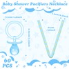 Junkin 60 Pieces Baby Shower Pacifiers Necklace Acrylic Baby Pacifiers
