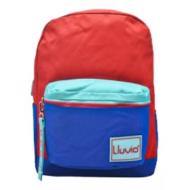 Lluvia Mochila Con Compartimiento Para Laptop Lisa Rojo Con Azul Ll20bpi22 Lluvia Color Violeta/verde Diseño De La Tela Liso