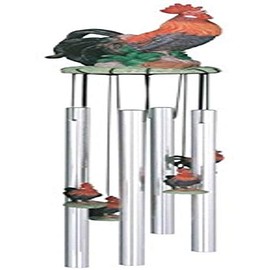 StealStreet SS-G-41537 Wind Chime Round Top Rooster Hanging Garden Porch Decoration Windchime