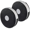 BAY Leather-PU Round Plate Pads Black/White Hand Pads Pack of