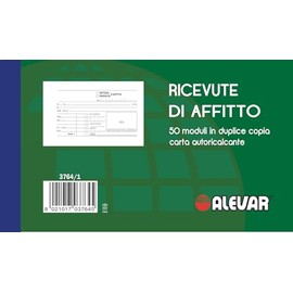 Receipt Book Rent 2 Copies 50 Modules Format 18 x 11 cm Pack of 1