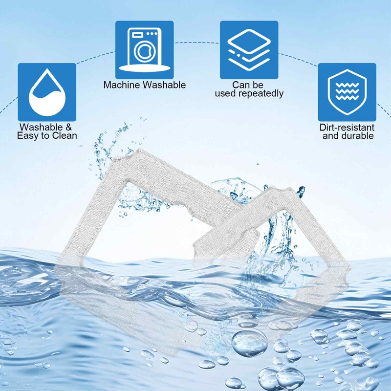 Pack of 10 Cleaning Cloths for Ecovacs Winbot Mini Family