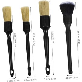 Artibetter Cepillos De Detalle para Automóviles con Cerdas De Pelo De Jabalí Natural Suaves Rayaduras con Mango Ergonómico para Limpieza Interior y Accesorios para Limpieza De Interiores y RU