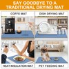 Dish Drying Mats for Kitchen Counter, Waterproof Coffee Mat for