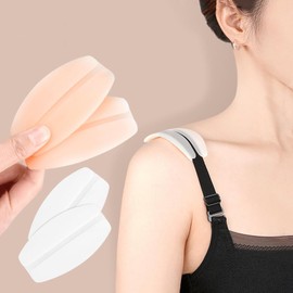 Yaphetss 3 Pairs Silicone Bra Strap Cushions Holder Soft Silicone Bra Cushions Pads Non-Slip Shoulder Pads Protectors for Women Girls (White, Black and Skin)