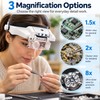 USB Rechargeable LED Head Magnifier for Watch Repair – Hands-Free