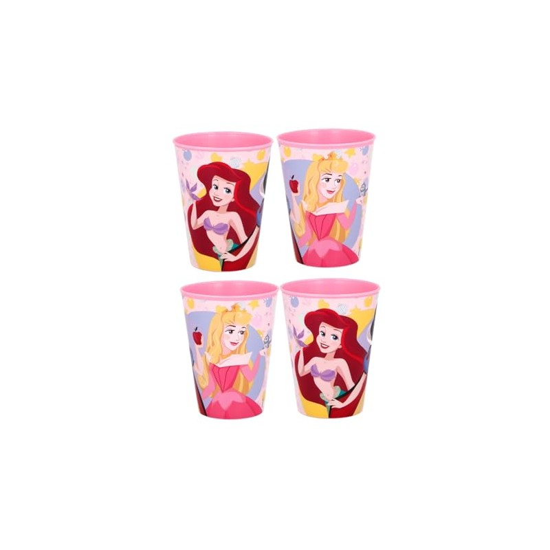 Golddunes 4pc Cups 260ml Cartoon Character Drinking Party Pack, Tumbler
