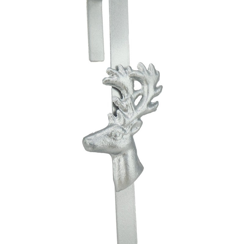 Christmas Concepts® Christmas Metal Wreath Hanger - Silver Reindeer Design