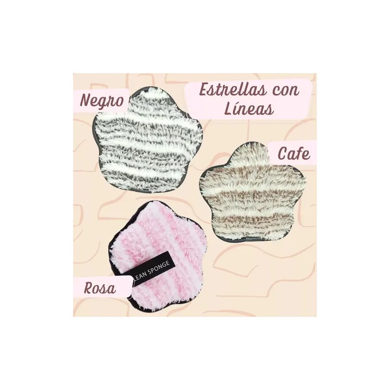 Esponja Limpieza Facial Almohadilla Desmaquillante Doble F