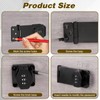 Keyless Cabinet Combination Lock, 3-Digit 4 Inch Password Combination Lock,