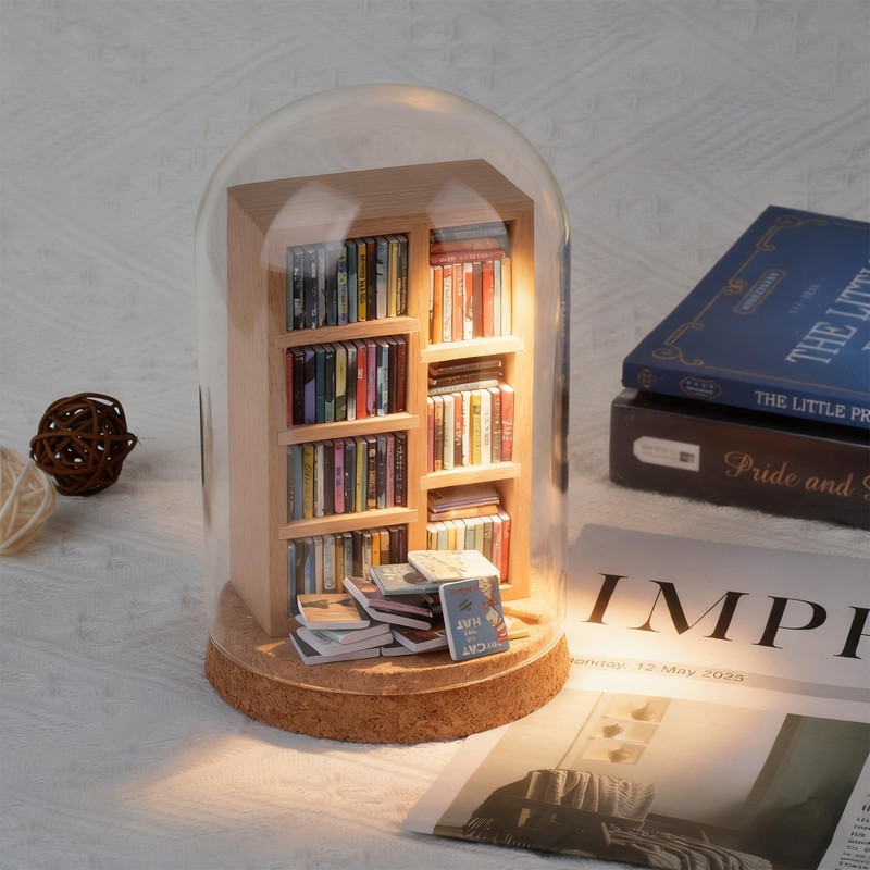 The Left Bridge Anxiety Bookshelf, Miniature Bookcase, Mini Bookshelves for