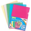 A4 Plastic Open Top & Side Bright Colour Report File Project Cover Files x 15