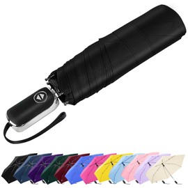 Lejorain Compact Folding Umbrella Travel - Auto Open Close Small Umbrella Strong Unbreakable Portable Lightweight Umbrellas
