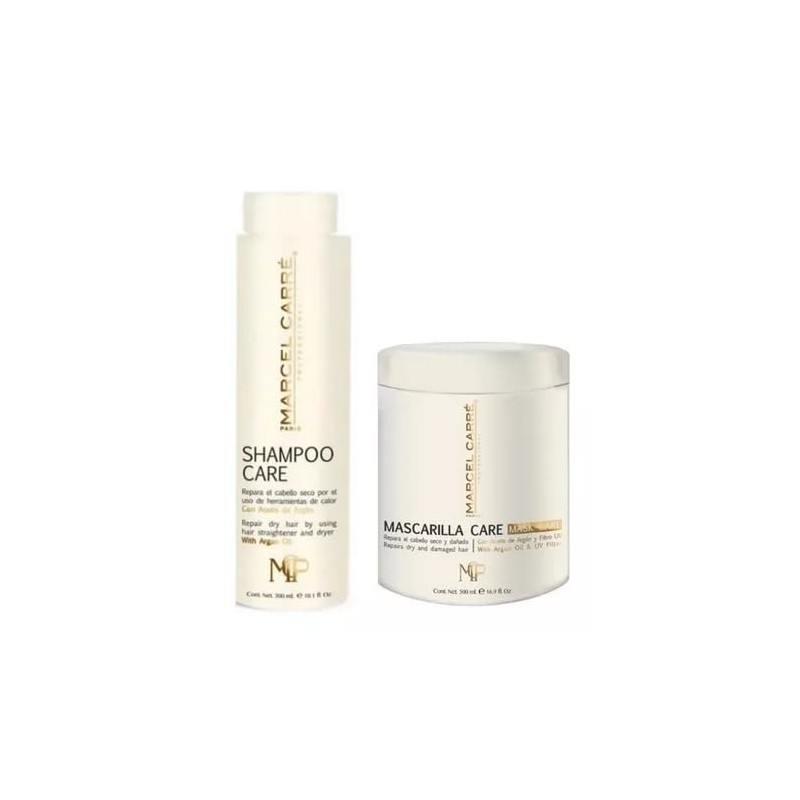 SHAMPOO CARE 300ML Y MASCARILLA CARE 500ML MARCEL CARRE