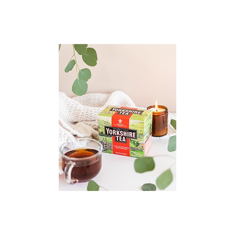 Yorkshire Tea, Red, Black Tea, Pillow Tea Bags, 80 Count