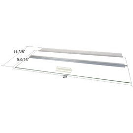 Glass Canopy for Aquariums with and Without Center Braces, 5 Gallon to 200 Gallon Aquariums (Tank Without Center Brace, 30" L x 12" W)