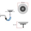 OcioDual Sink Strainer Plug, Diameter 83 mm, Stainless Steel Waste