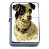 Perfection In Style Silver Flip Top Oil Lighter Vintage Dog Design 004