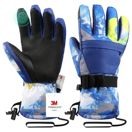Pnosnesy Cold Weather Mittens,Ski Snow Waterproof Winter Gloves for Men, Women & Parent-Child