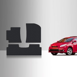 TOUGHPRO Floor Mats Accessories Set (Front Row + 2nd Row) for Toyota Matrix All Weather Heavy Duty (Made in USA) Black Rubber 2009 2010 2011 2012 2013