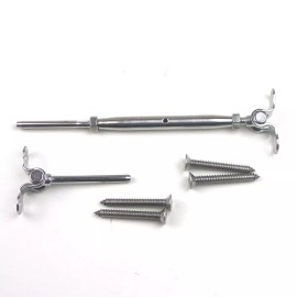 BoltSizeIt 316 Stainless Steel - 3/16" Cable Rail - Deck Toggle Turnbuckle & Toggle Set