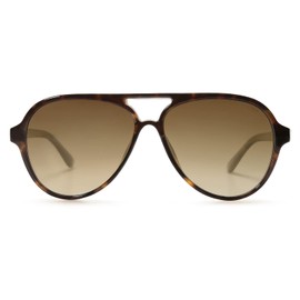 SOJOS SJ2201 - anteojos de sol de aviador polarizadas clásicas para mujer y hombre, Dark Tortoise/Brown, L