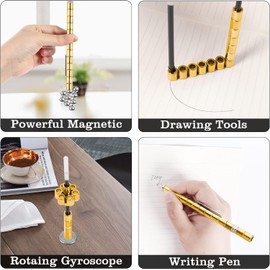 Cool Fidget Gel Gifts Pens, Fun Writing Ballpoint Pen, Birthday for Him Mens Unique Gifts, Birthday for Him Mens Gadgets Gifts, Novelty Easter Basket Stuffers for Men Teenage Boys Gifts (Gold)