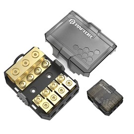 RAPTOR by METRA Electronics PRO Series MANL Fused 4-Position Distribution Block - RMANL4
