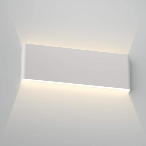 Aipsun 15.75in Matte White Modern Vanity Light Up and Down LED Vanity Light for Bathroom Wall Lighting Fixtures (Neutral White 4000K)