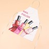 Lurrose Nail Tech Apron Adjustable Neck Long Ties Cosmetic Manicurist