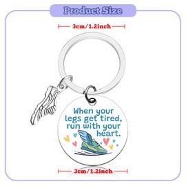 Vadaka Runner Gifts Keychain Running Gifts for Runners Men Women Runner Inspirational Keychain Marathon Lovers Gift Marathons Runners Key Chain Fitness Marathon Present Christmas Birthday Present