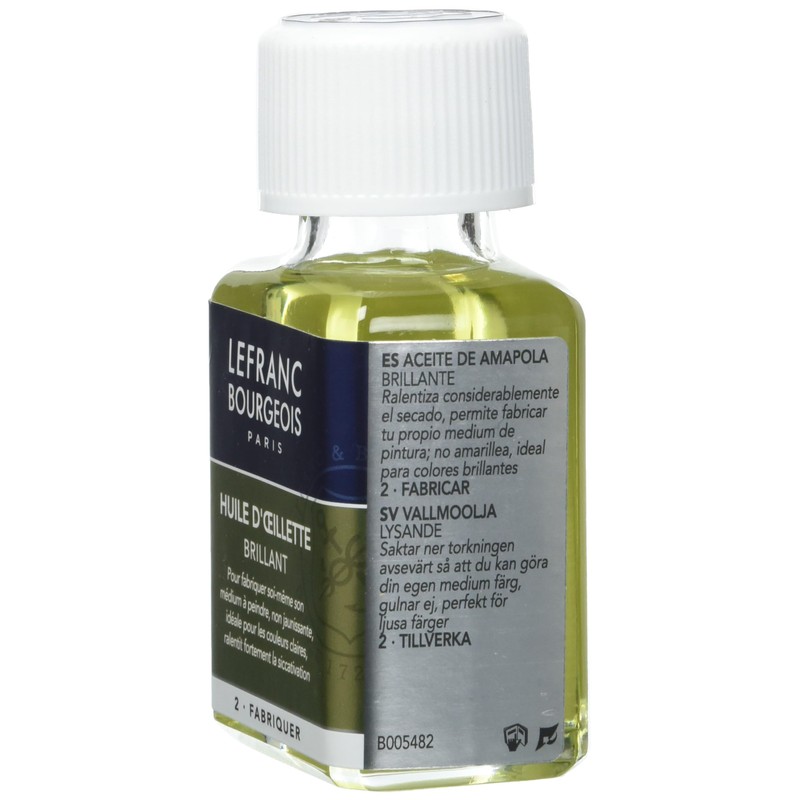 Lefranc & Bourgeois POPPY OIL PAINTING MEDIUM IN 75ML BOTTLE