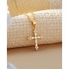 HGDEER Gold Cross Necklace for Women Girls, Christian Catholic Faith