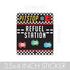 Race Car Birthday Party Stickers, Let's Go Racing Racecar Stickers