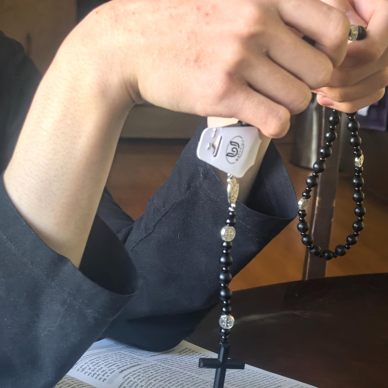 BJ BshuxiuJ Military Rosary Necklace for Men – Warrior Combat